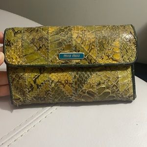 Rare Mui Mui Snakeskin Wallet